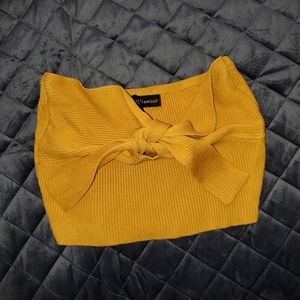 Yellow crop top